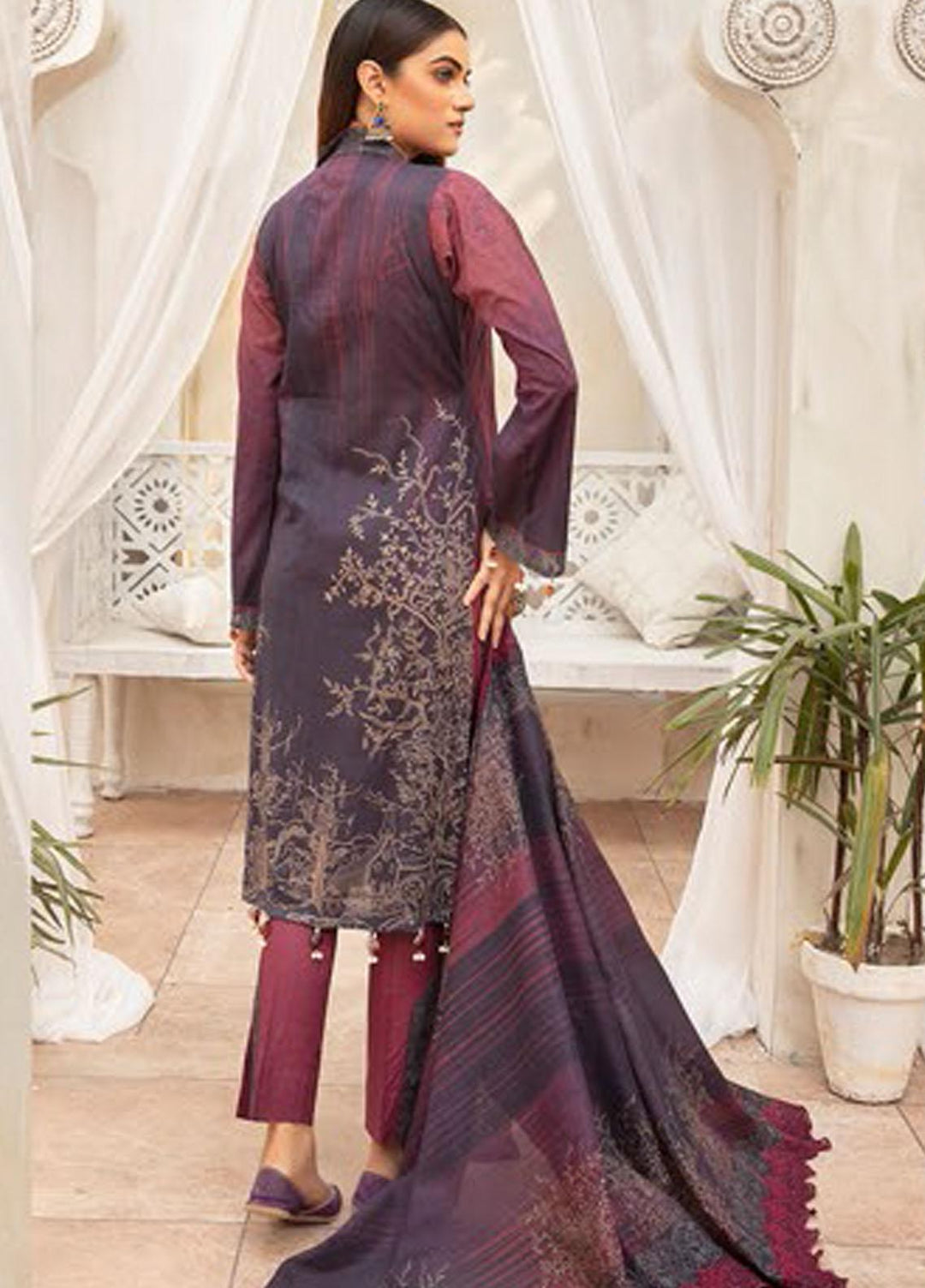 Mahee's By Riaz Arts Embroidered Lawn Suits Unstitched 3 Piece RA22MEL D-09 - Summer Collection