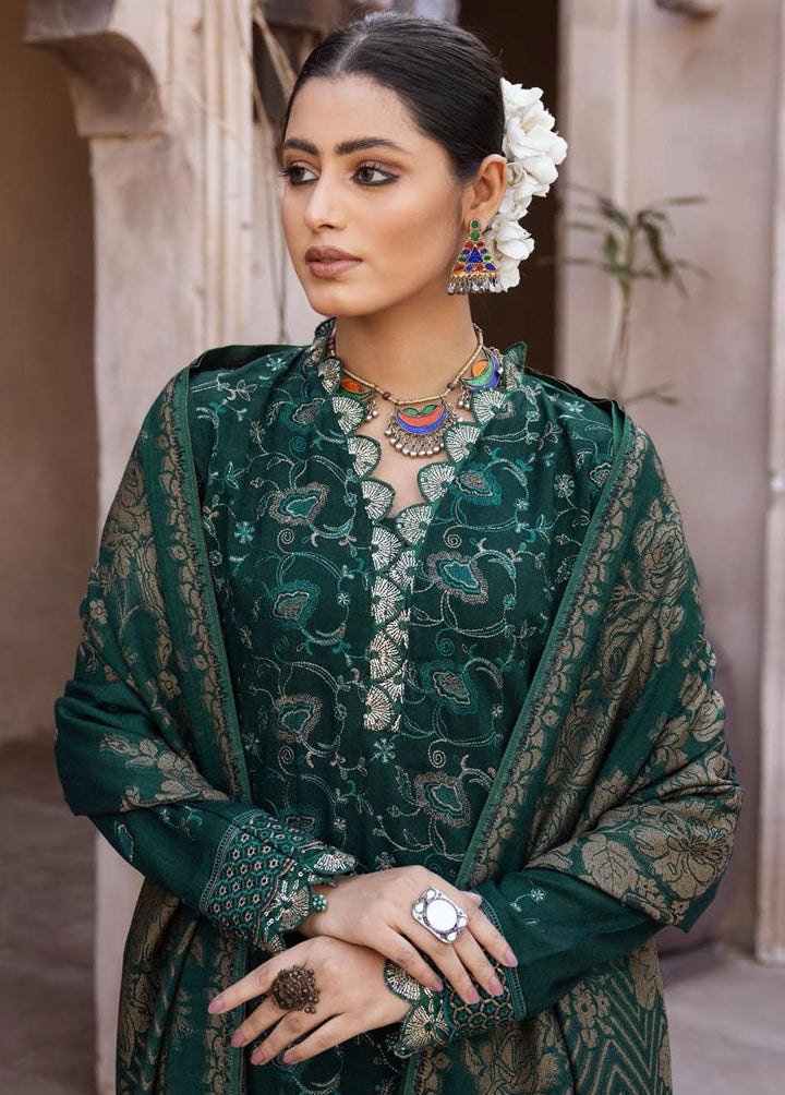 Mahee's By Riaz Arts Embroidered Leather Peach Suits Unstitched 3 Piece RA22-M7 01 - Winter Collection