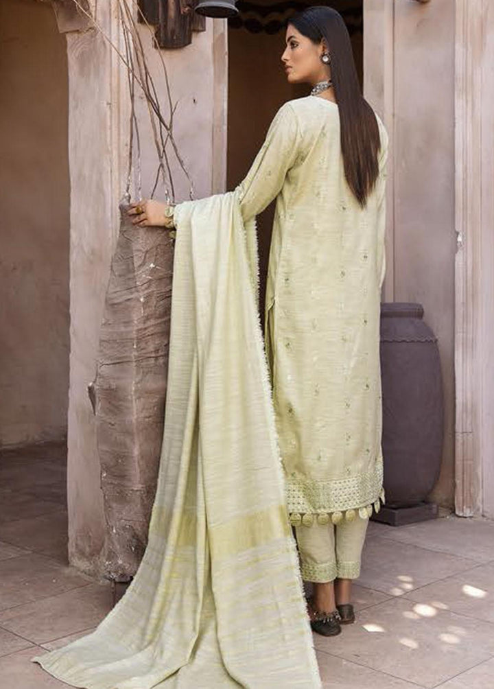 Mahee's By Riaz Arts Embroidered Leather Peach Suits Unstitched 3 Piece RA22-M7 11 - Winter Collection