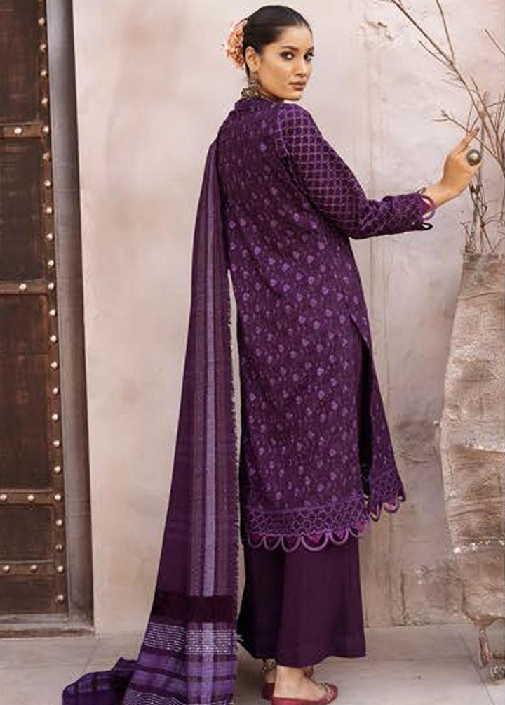 Mahee's By Riaz Arts Embroidered Leather Peach Suits Unstitched 3 Piece RA22-M7 02 - Winter Collection