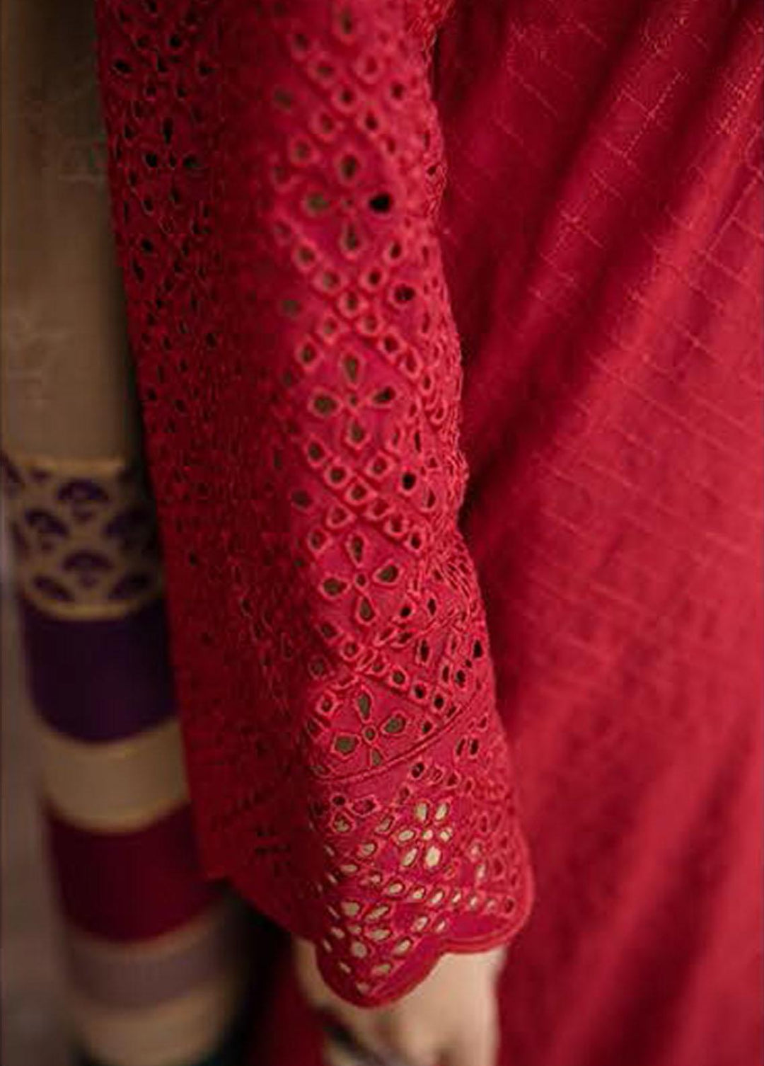 Mahee's By Riaz Arts Embroidered Leather Peach Suits Unstitched 3 Piece RA22-M7 03 - Winter Collection