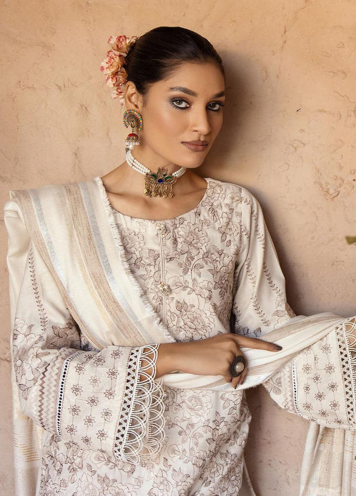 Mahee's By Riaz Arts Embroidered Leather Peach Suits Unstitched 3 Piece RA22-M7 04 - Winter Collection