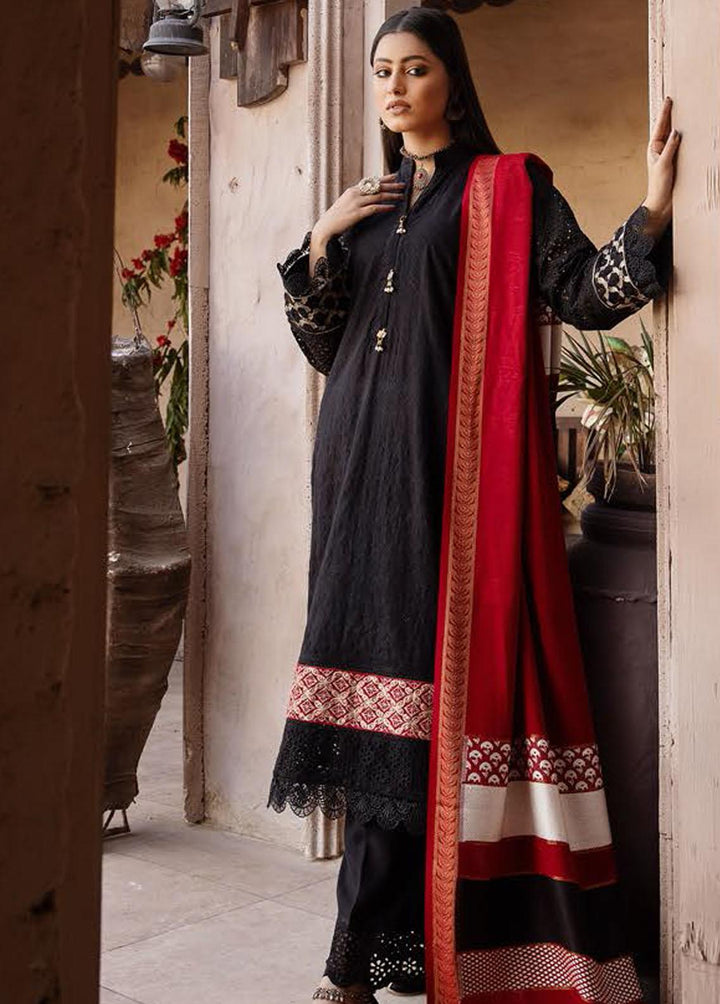 Mahee's By Riaz Arts Embroidered Leather Peach Suits Unstitched 3 Piece RA22-M7 08 - Winter Collection