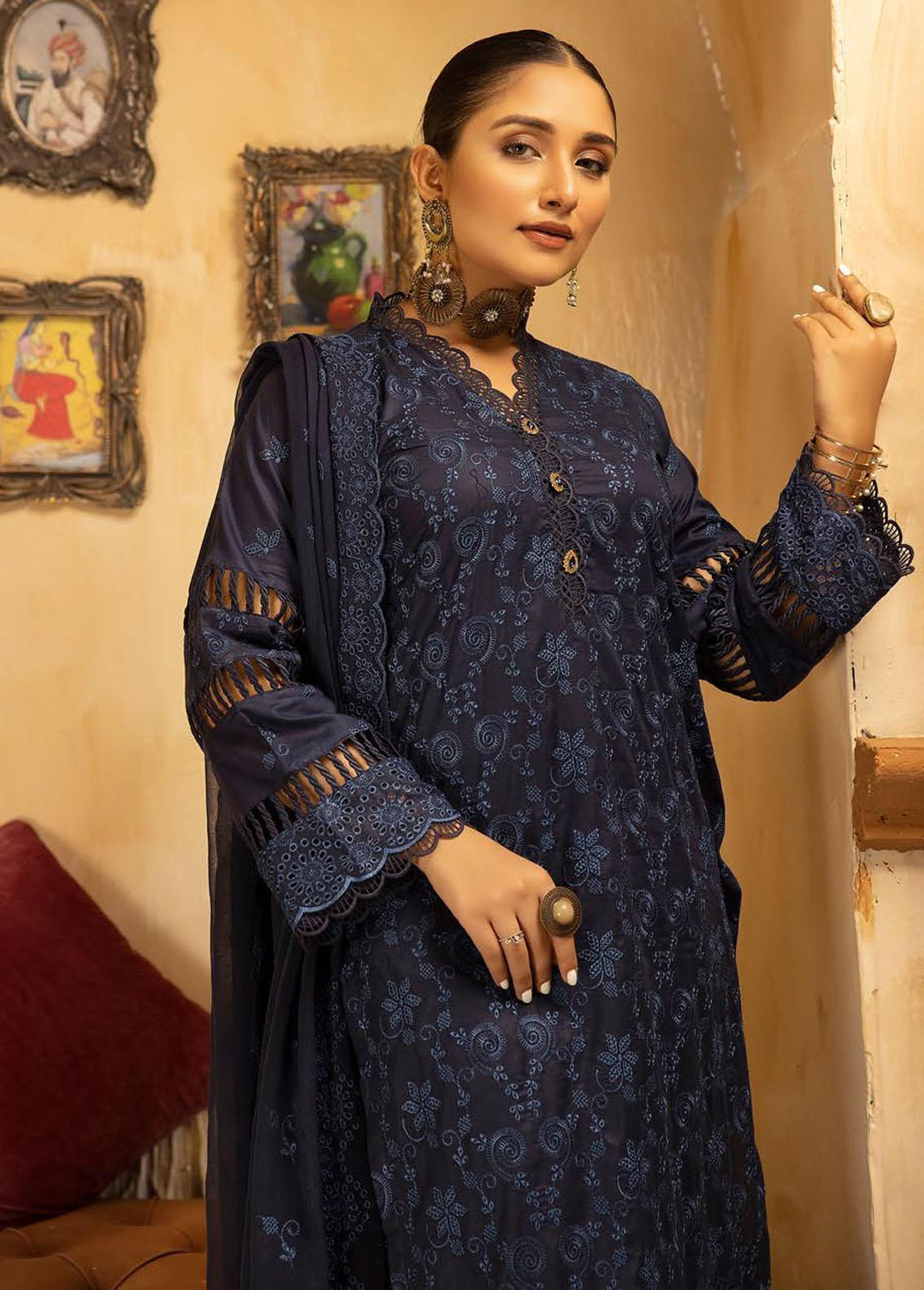 Mahee's By Riaz Arts Embroidered Lawn Suits Unstitched 3 Piece RA22M 04 - Summer Collection