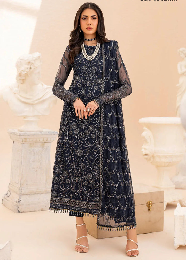 Maheer by Zarif Embroidered Net Suits Unstitched 3 Piece ZR25UF ZMU 02 Ilana - Formals Collection