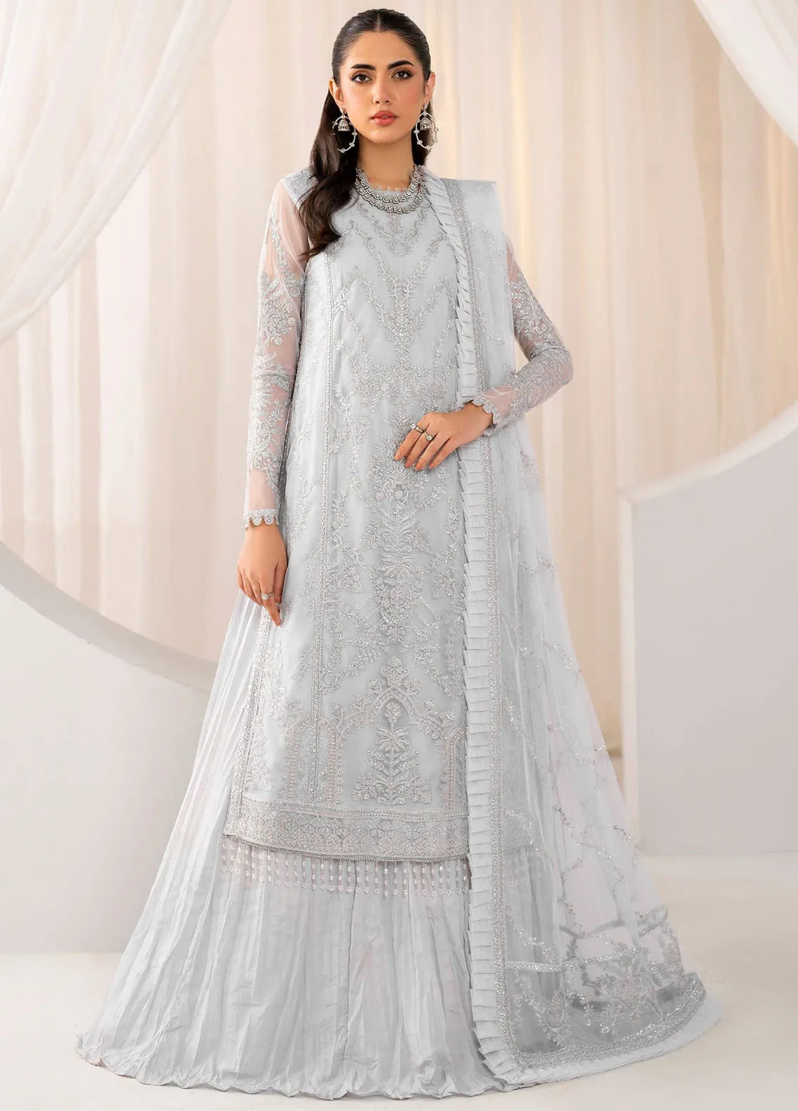 Maheer by Zarif Embroidered Net Suits Unstitched 3 Piece ZR25UF ZMU 03 ...