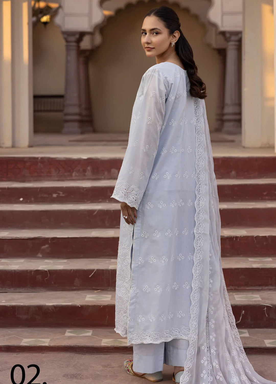 Mahees Aghaz by Riaz Arts Embroidered Lawn Suits Unstitched 3 Piece RA25AM D-02 Emerge - Summer Collection