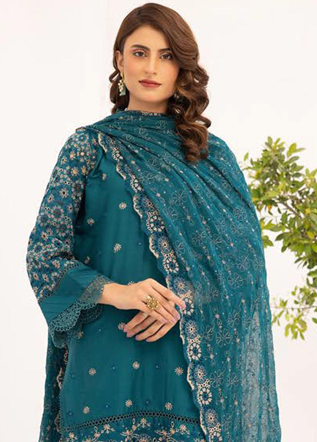 Mahees By Riaz Arts Embroidered Chikankari Lawn Suits Unstitched 3 Piece RA23M D-02 - Summer Collection