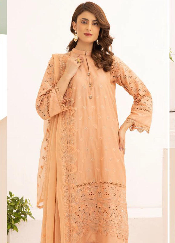 Mahees By Riaz Arts Embroidered Chikankari Lawn Suits Unstitched 3 Piece RA23M D-04 - Summer Collection