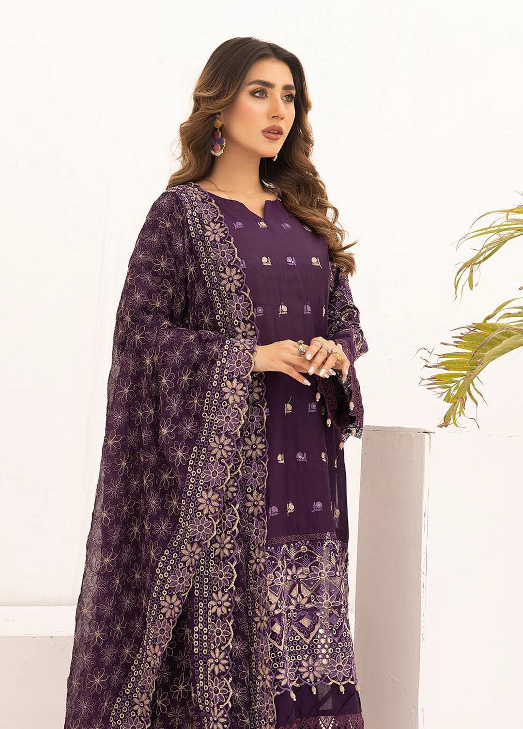 Mahees By Riaz Arts Embroidered Chikankari Lawn Suits Unstitched 3 Piece RA23M D-05 - Summer Collection