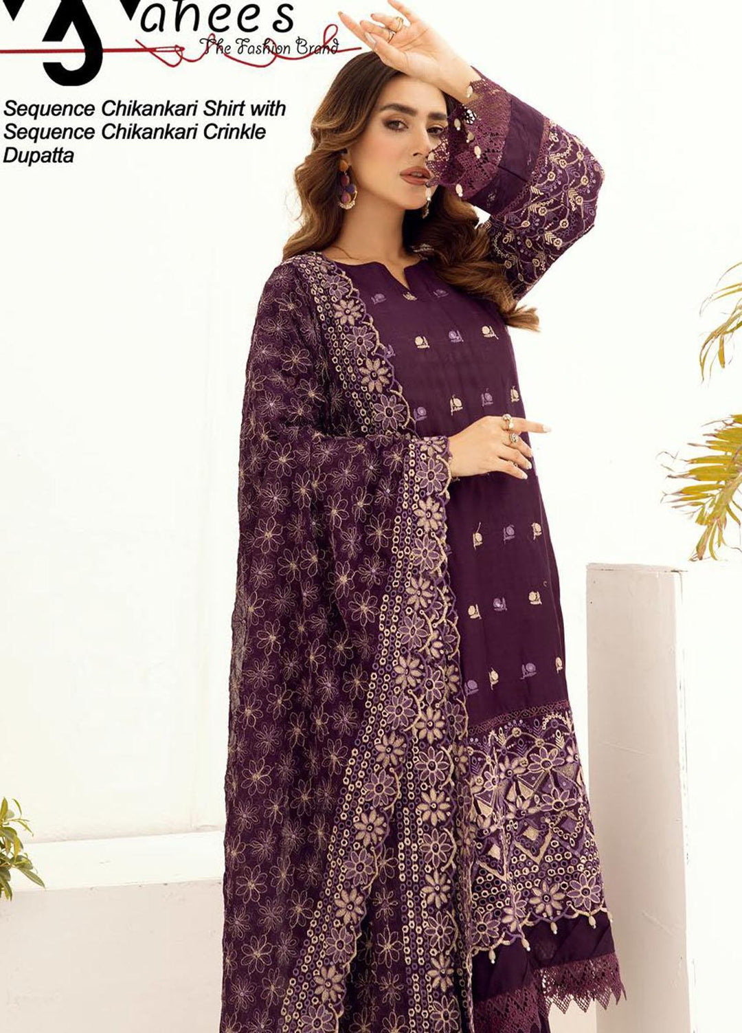 Mahees By Riaz Arts Embroidered Chikankari Lawn Suits Unstitched 3 Piece RA23M D-05 - Summer Collection