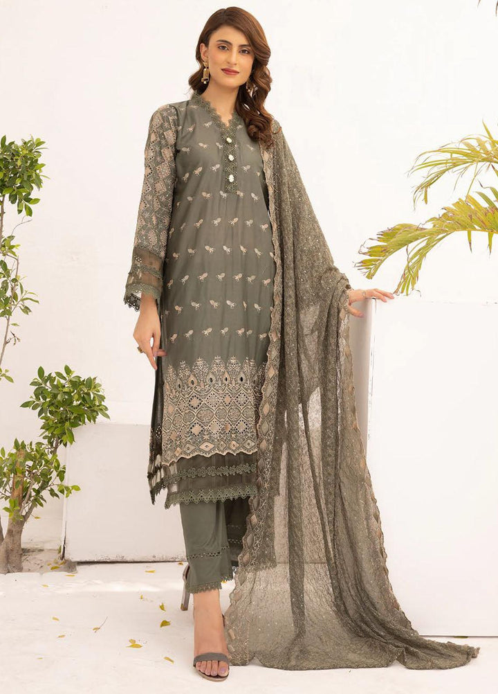 Mahees By Riaz Arts Embroidered Chikankari Lawn Suits Unstitched 3 Piece RA23M D-06 - Summer Collection