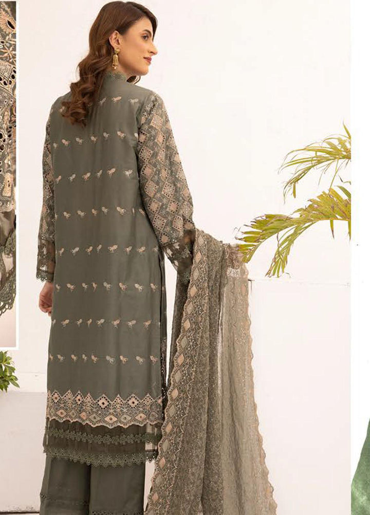 Mahees By Riaz Arts Embroidered Chikankari Lawn Suits Unstitched 3 Piece RA23M D-06 - Summer Collection