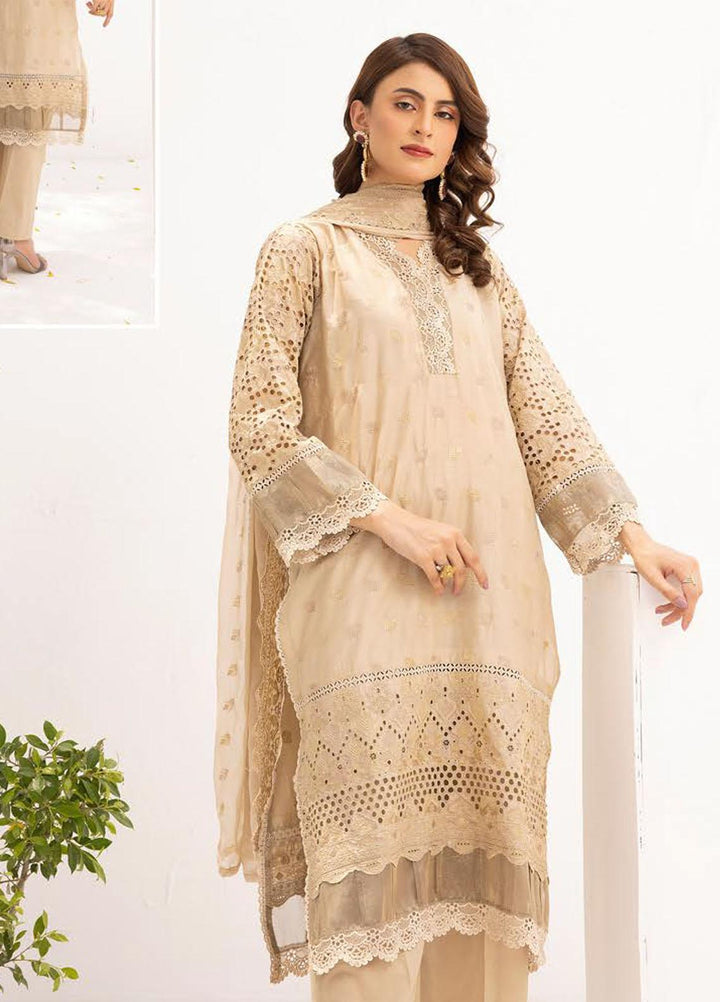 Mahees By Riaz Arts Embroidered Chikankari Lawn Suits Unstitched 3 Piece RA23M D-07 - Summer Collection