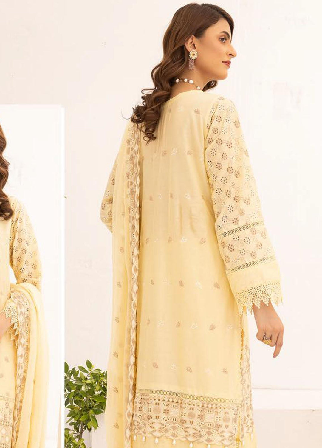 Mahees By Riaz Arts Embroidered Chikankari Lawn Suits Unstitched 3 Piece RA23M D-08 - Summer Collection