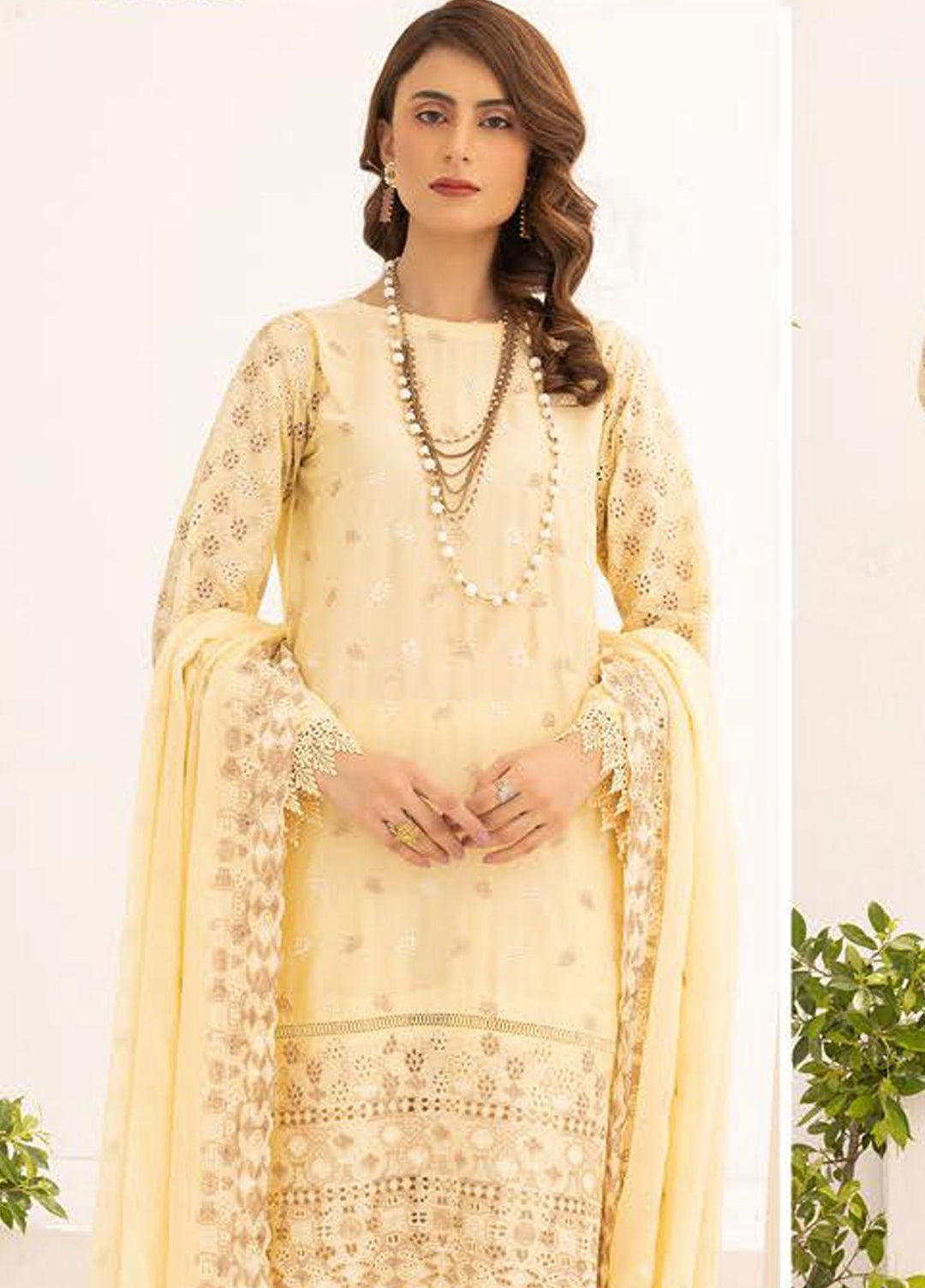 Mahees By Riaz Arts Embroidered Chikankari Lawn Suits Unstitched 3 Piece RA23M D-08 - Summer Collection