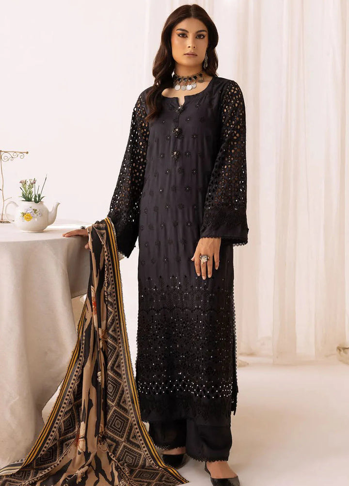 Mahees By Riaz Arts ChikanKari Slub Suit Unstitched 3 Piece RA24CW D-02 - Winter Collection