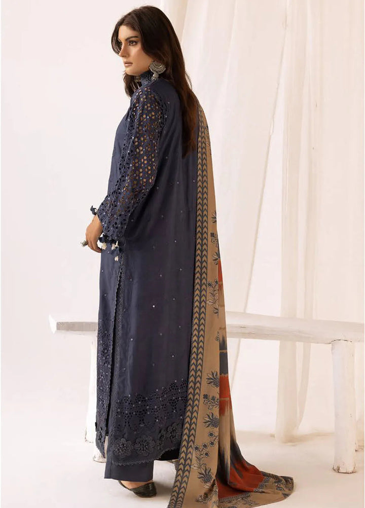 Mahees By Riaz Arts ChikanKari Slub Suit Unstitched 3 Piece RA24CW D-04 - Winter Collection