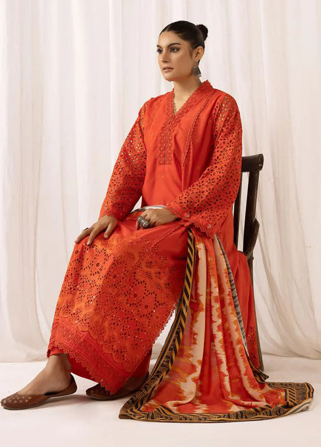 Mahees By Riaz Arts ChikanKari Slub Suit Unstitched 3 Piece RA24CW D-06 - Winter Collection