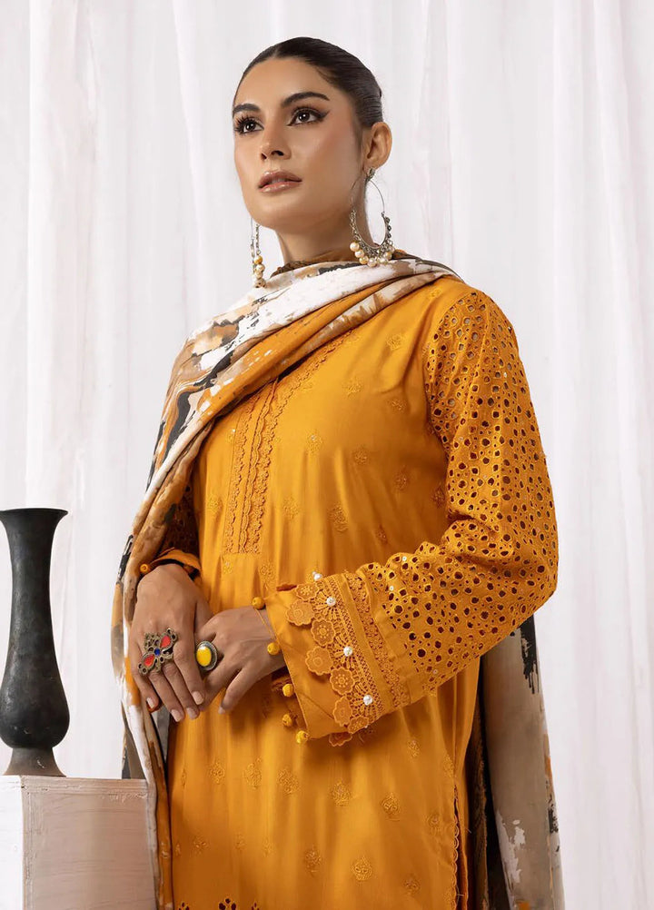 Mahees By Riaz Arts ChikanKari Slub Suit Unstitched 3 Piece RA24CW D-07 - Winter Collection