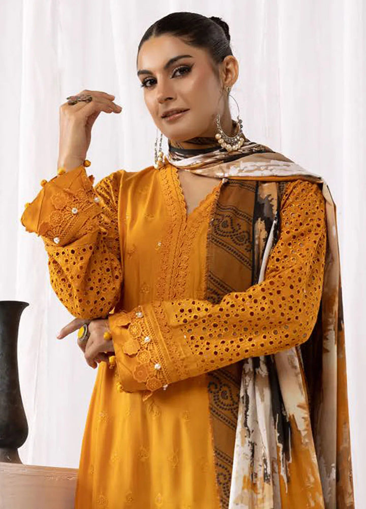 Mahees By Riaz Arts ChikanKari Slub Suit Unstitched 3 Piece RA24CW D-07 - Winter Collection