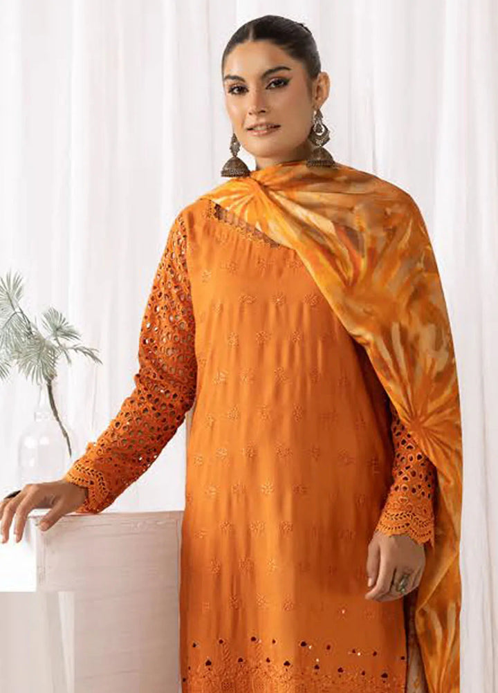 Mahees By Riaz Arts ChikanKari Slub Suit Unstitched 3 Piece RA24CW D-09 - Winter Collection