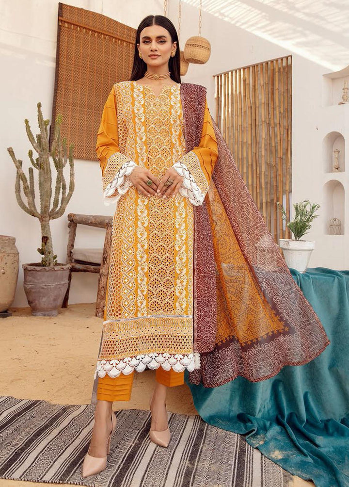 Mahees By Riaz Arts Embroidered  Suits Unstitched 3 Piece RA23-M15 01 - Summer Collection