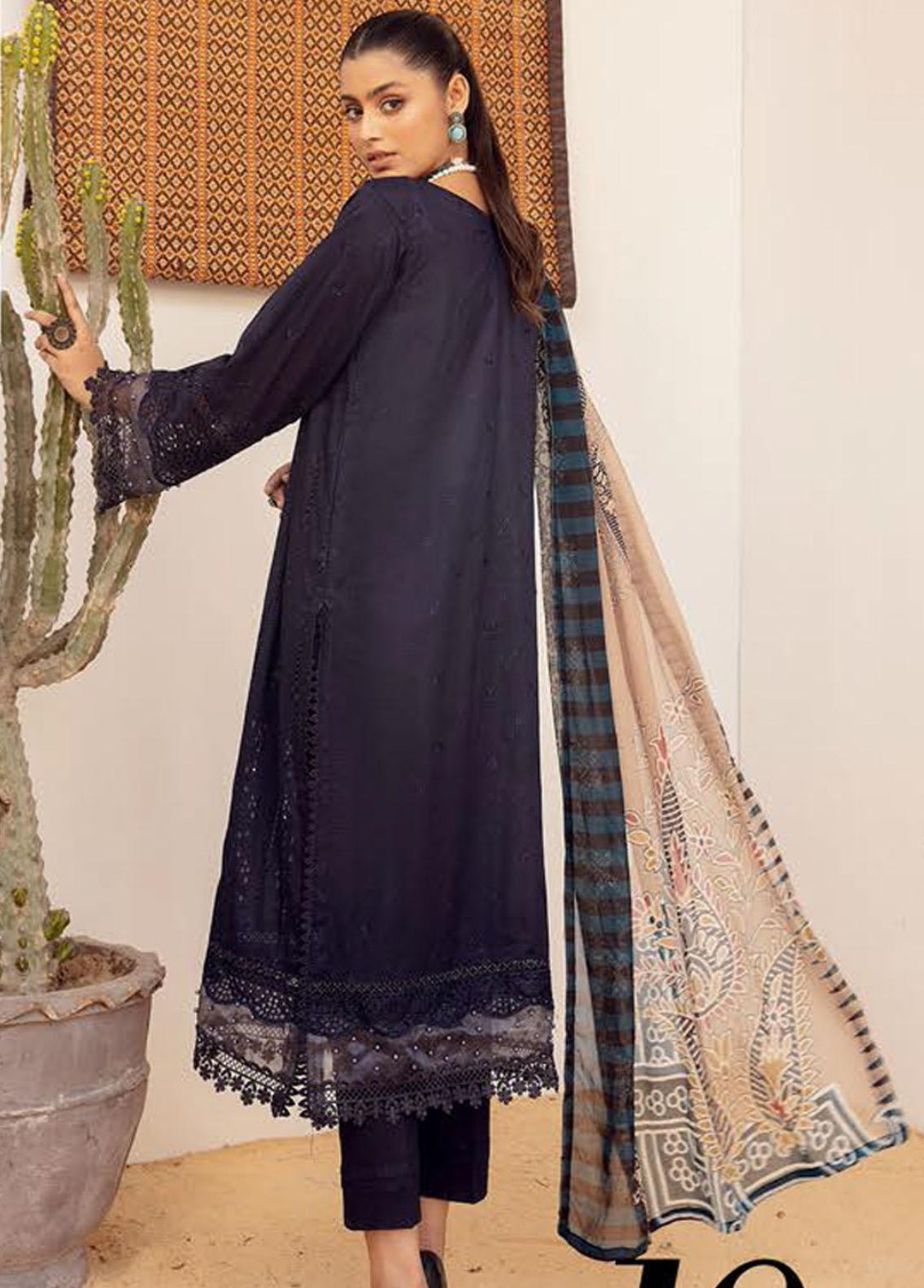 Mahees By Riaz Arts Embroidered  Suits Unstitched 3 Piece RA23-M15 10 - Summer Collection