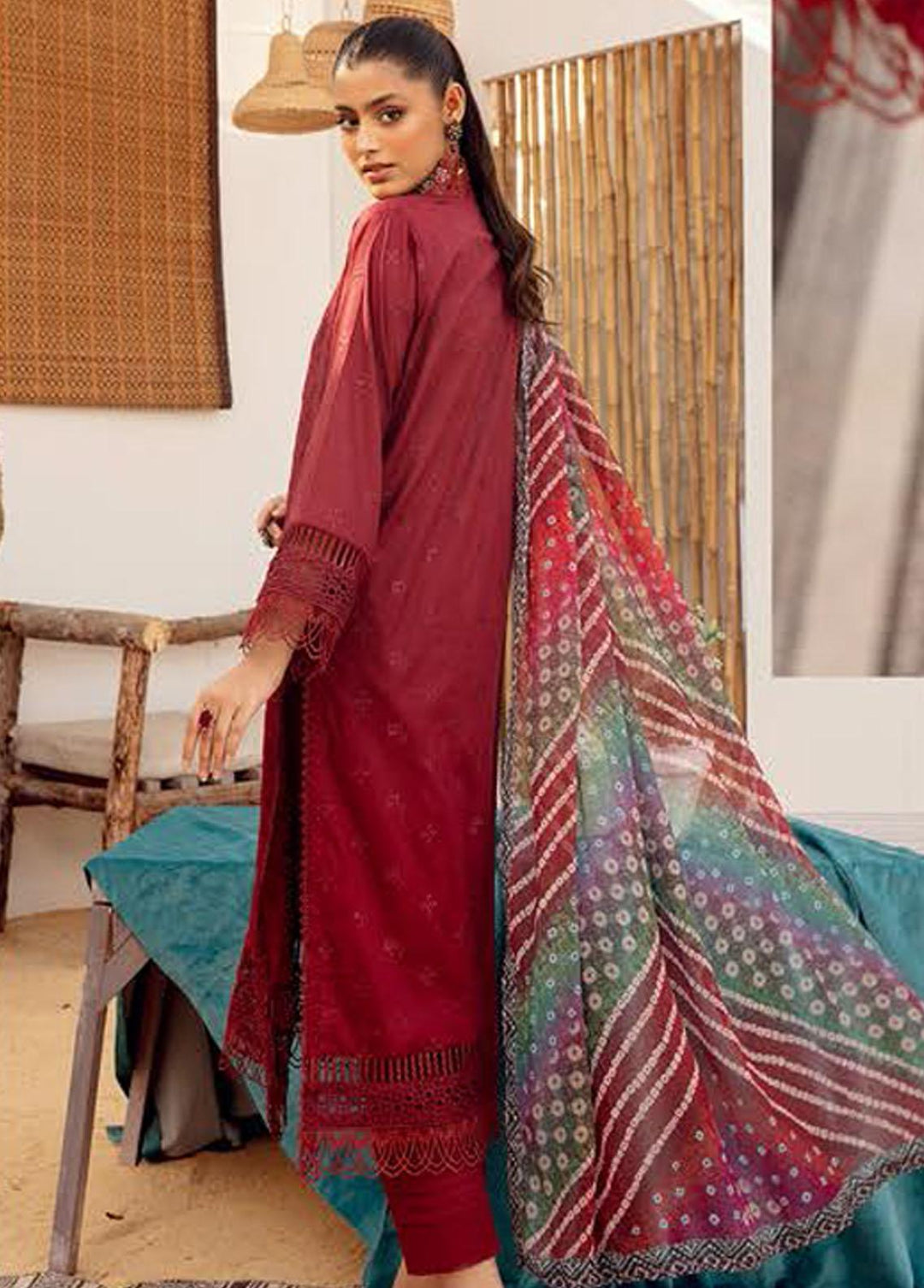 Mahees By Riaz Arts Embroidered  Suits Unstitched 3 Piece RA23-M15 02 - Summer Collection