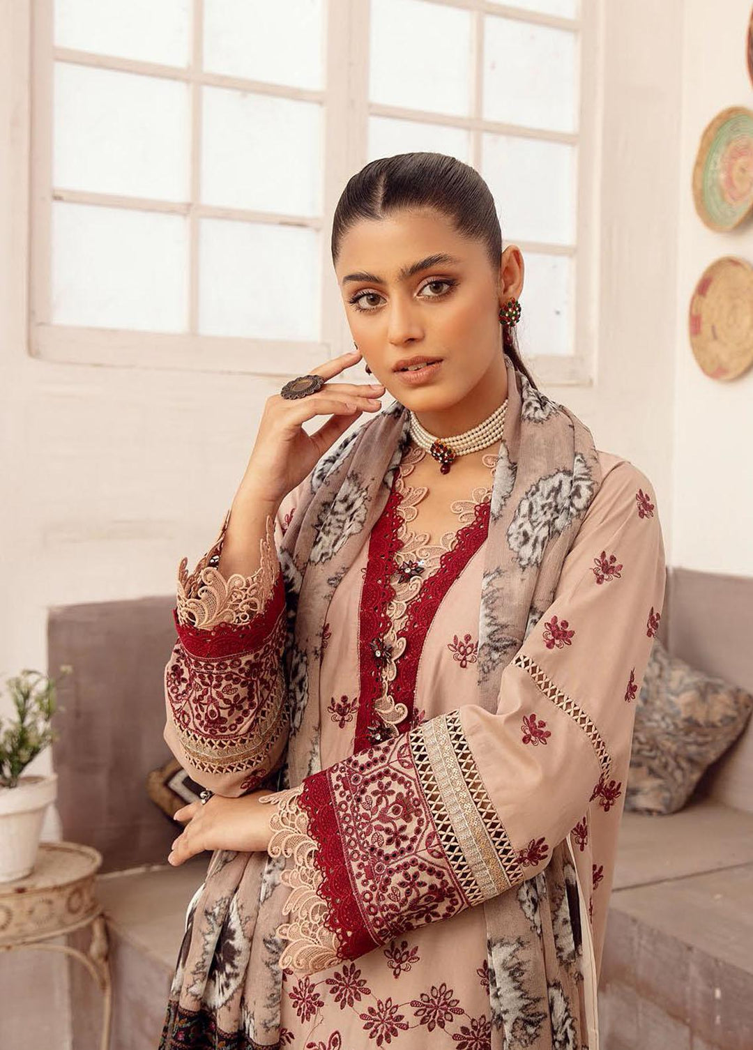 Mahees By Riaz Arts Embroidered  Suits Unstitched 3 Piece RA23-M15 07 - Summer Collection