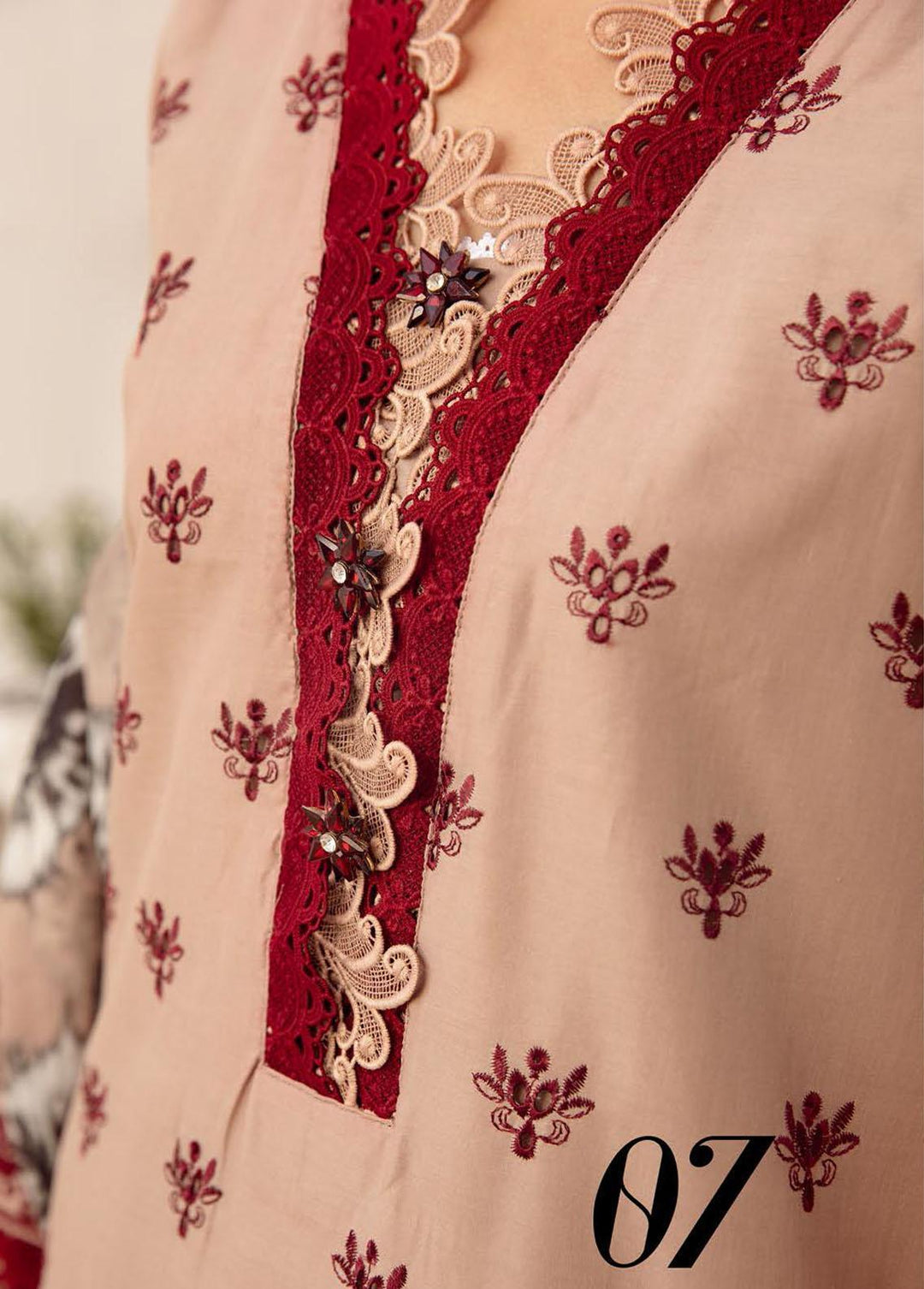 Mahees By Riaz Arts Embroidered  Suits Unstitched 3 Piece RA23-M15 07 - Summer Collection