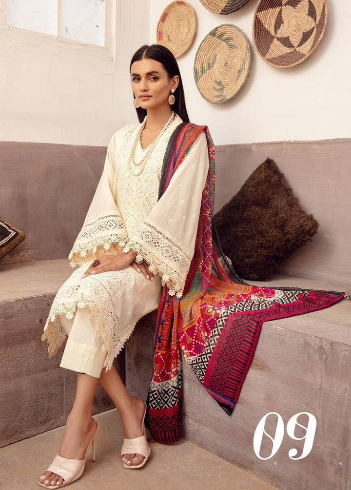 Mahees By Riaz Arts Embroidered  Suits Unstitched 3 Piece RA23-M15 09 - Summer Collection