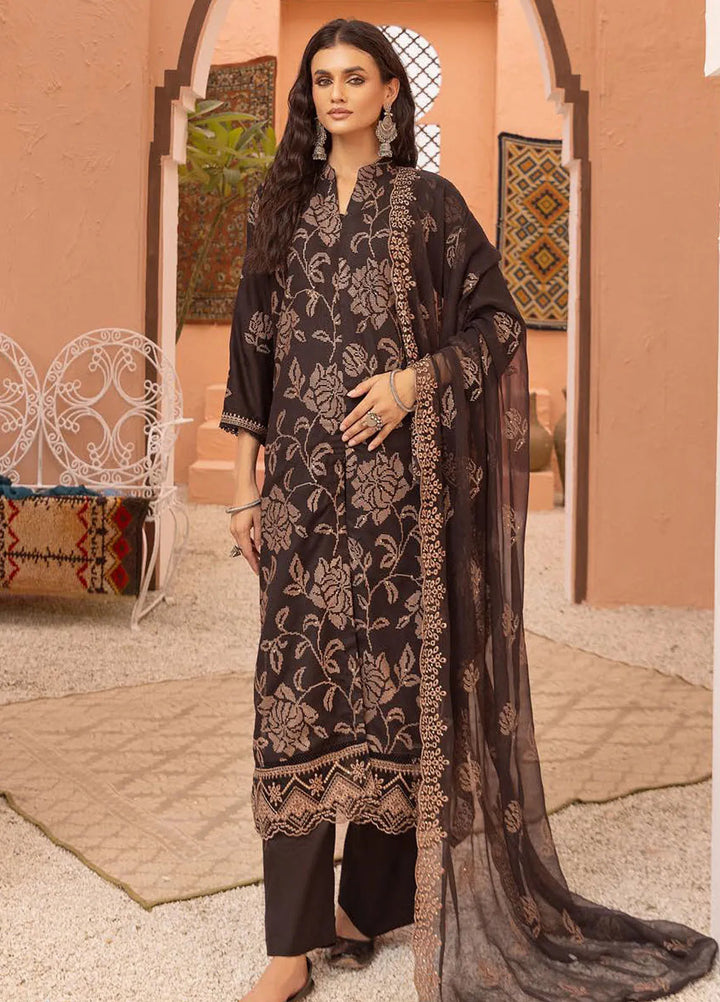 Mahees By Riaz Arts Embroidered Karandi Suit Unstitched 3 Piece RA24M9 D-01 - Winter Collection
