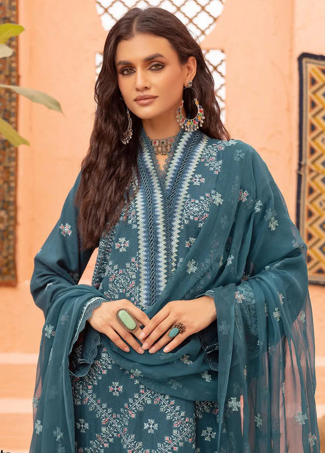 Mahees By Riaz Arts Embroidered Karandi Suit Unstitched 3 Piece RA24M9 D-04 - Winter Collection