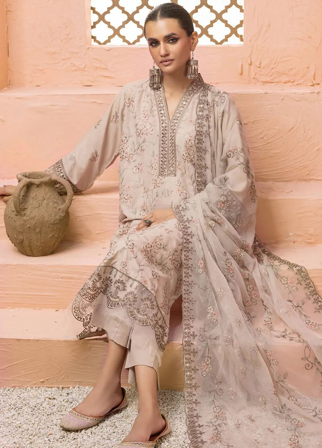Mahees By Riaz Arts Embroidered Karandi Suit Unstitched 3 Piece RA24M9 D-05 - Winter Collection