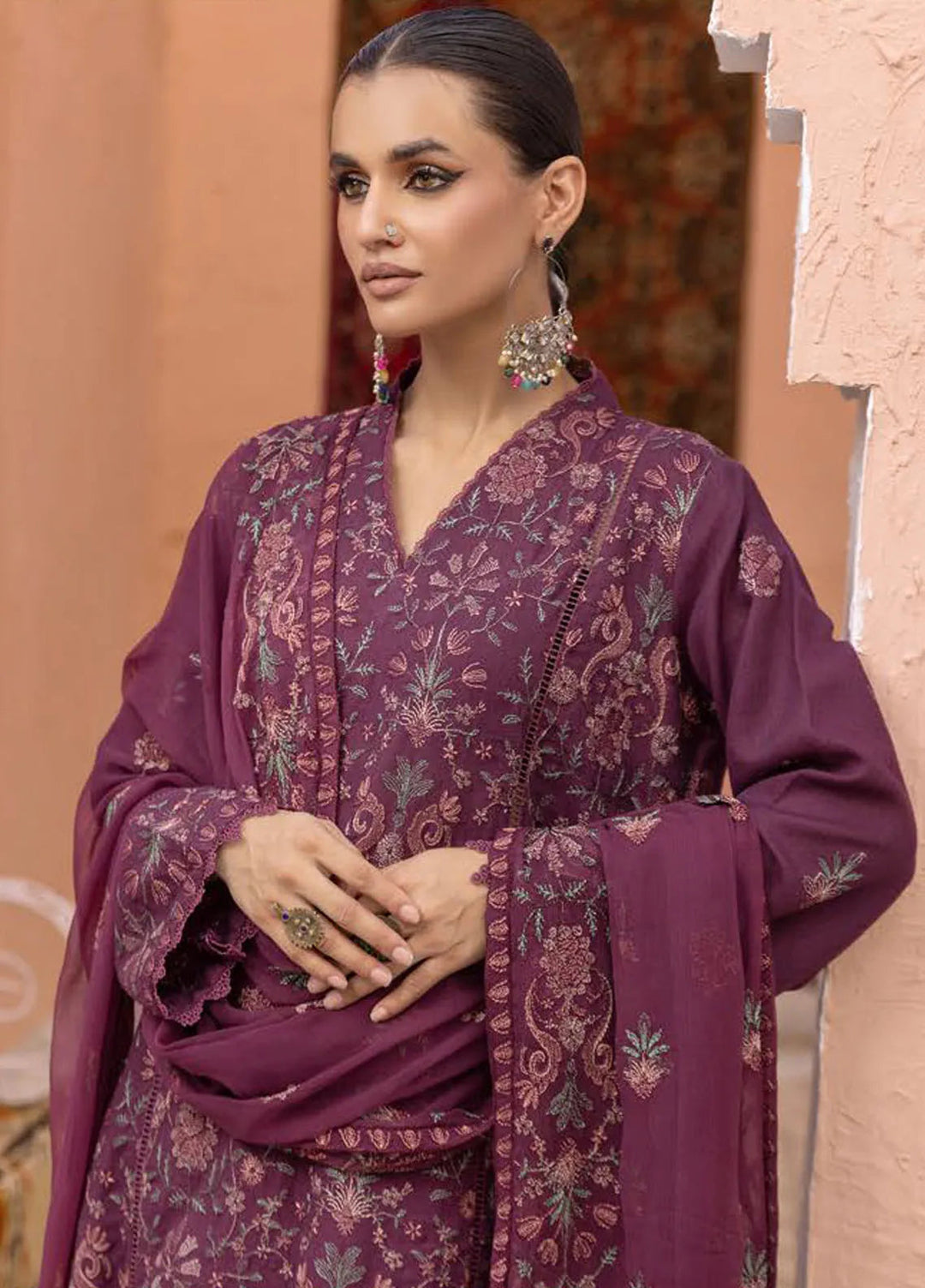 Mahees By Riaz Arts Embroidered Karandi Suit Unstitched 3 Piece RA24M9 D-06 - Winter Collection