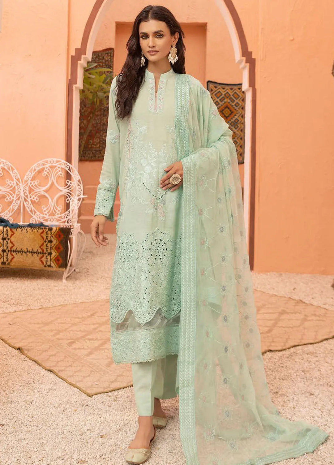 Mahees By Riaz Arts Embroidered Karandi Suit Unstitched 3 Piece RA24M9 D-08 - Winter Collection