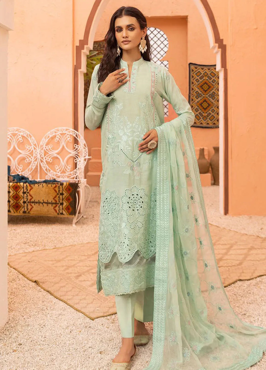 Mahees By Riaz Arts Embroidered Karandi Suit Unstitched 3 Piece RA24M9 D-08 - Winter Collection