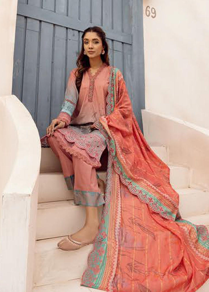 Mahees By Riaz Arts Embroidered Lawn Suits Unstitched 3 Piece RA23-M8 D-10 - Summer Collection