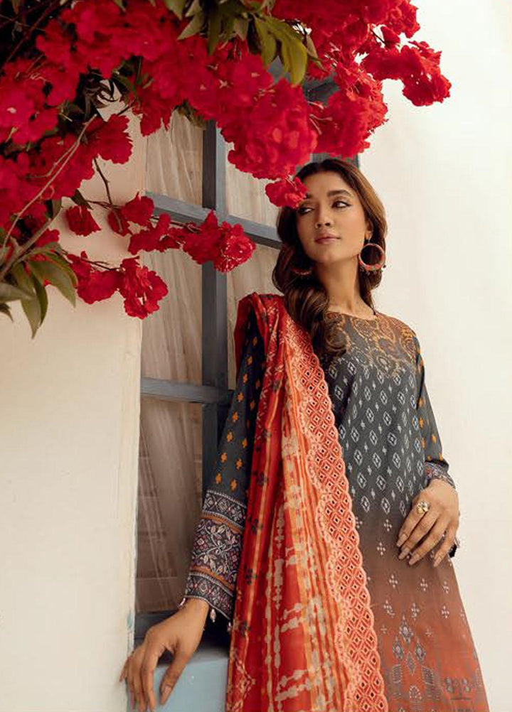 Mahees By Riaz Arts Embroidered Lawn Suits Unstitched 3 Piece RA23-M8 D-2 - Summer Collection