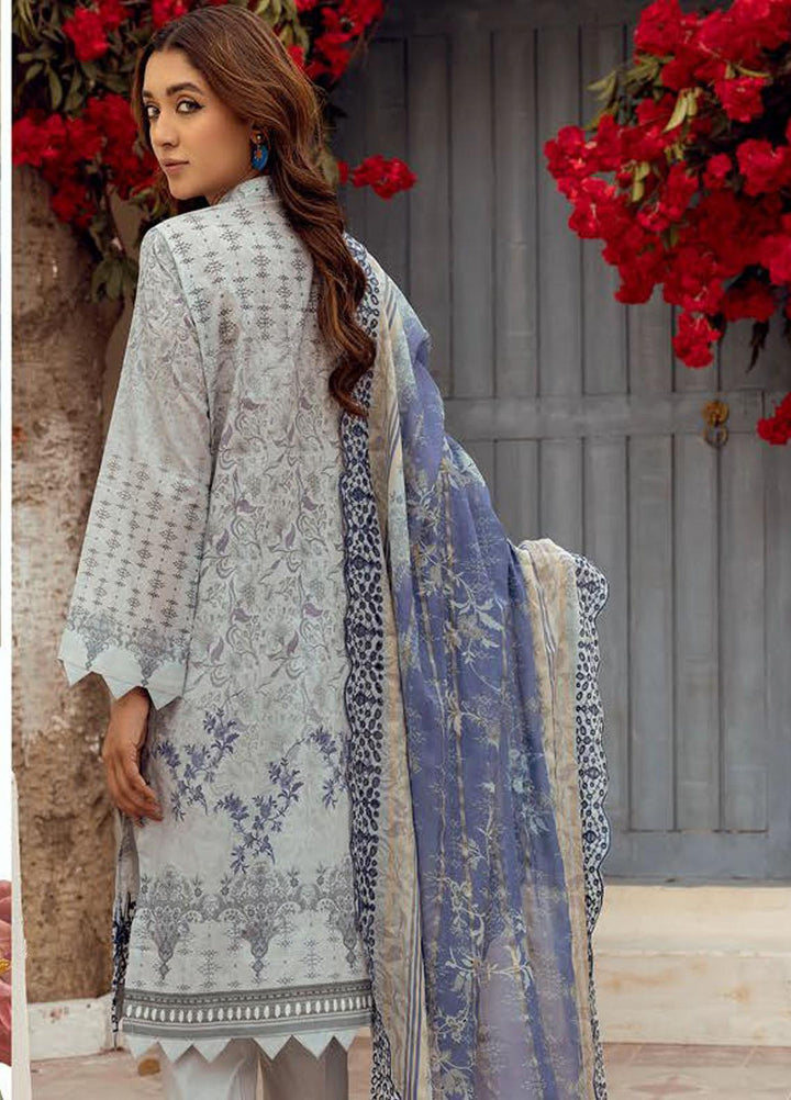 Mahees By Riaz Arts Embroidered Lawn Suits Unstitched 3 Piece RA23-M8 D-4 - Summer Collection