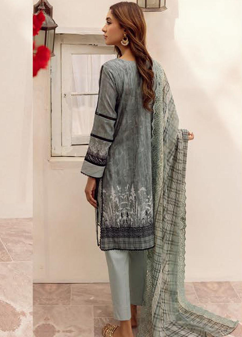 Mahees By Riaz Arts Embroidered Lawn Suits Unstitched 3 Piece RA23-M8 D-9 - Summer Collection