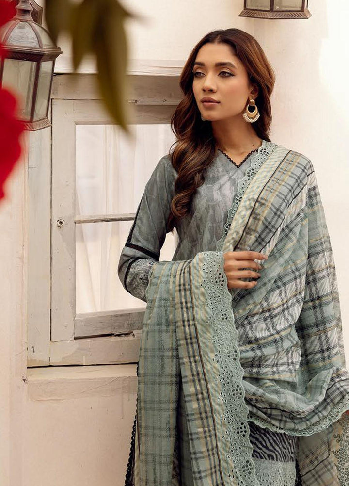 Mahees By Riaz Arts Embroidered Lawn Suits Unstitched 3 Piece RA23-M8 D-9 - Summer Collection