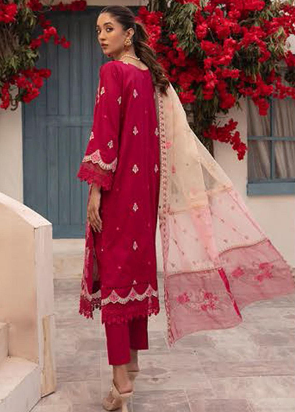 Mahees By Riaz Arts Embroidered Lawn Suits Unstitched 3 Piece RA23-M12 01 - Summer Collection