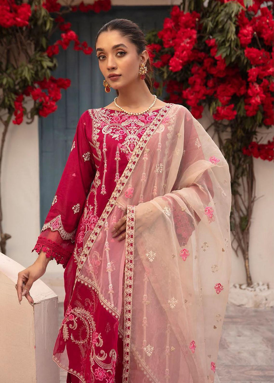 Mahees By Riaz Arts Embroidered Lawn Suits Unstitched 3 Piece RA23-M12 01 - Summer Collection