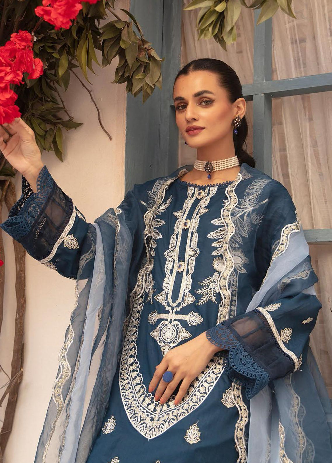 Mahees By Riaz Arts Embroidered Lawn Suits Unstitched 3 Piece RA23-M12 02 - Summer Collection