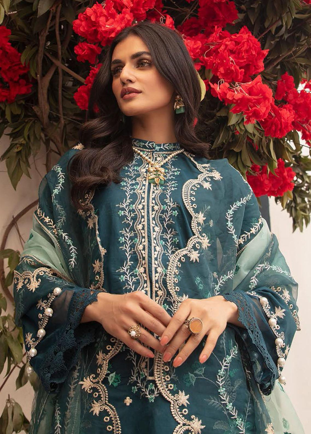 Mahees By Riaz Arts Embroidered Lawn Suits Unstitched 3 Piece RA23-M12 04 - Summer Collection