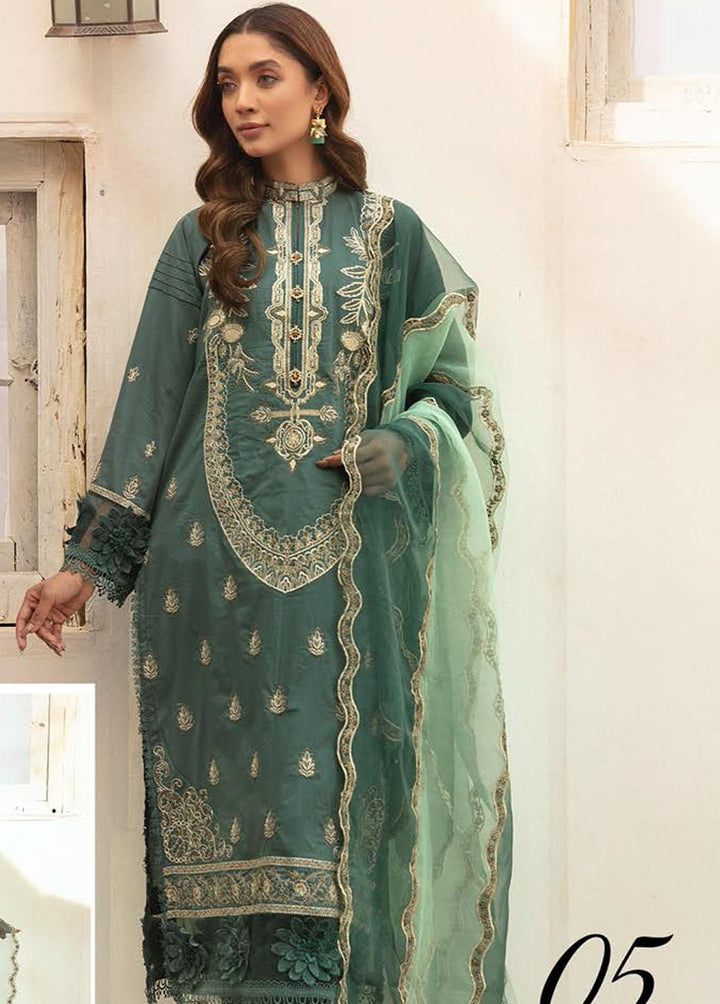 Mahees By Riaz Arts Embroidered Lawn Suits Unstitched 3 Piece RA23-M12 05 - Summer Collection