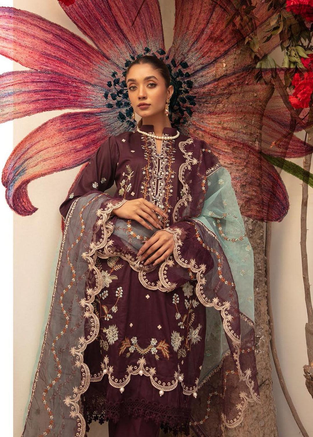 Mahees By Riaz Arts Embroidered Lawn Suits Unstitched 3 Piece RA23-M12 06 - Summer Collection