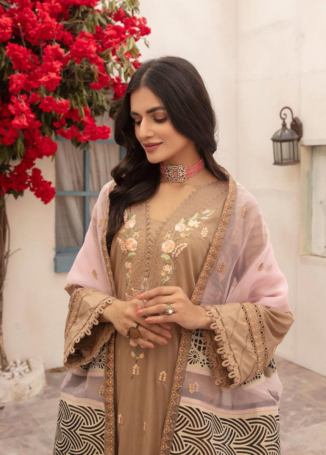 Mahees By Riaz Arts Embroidered Lawn Suits Unstitched 3 Piece RA23-M12 08 - Summer Collection